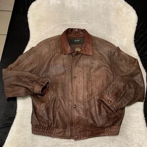 Wilson’s Adventure Bound VTG Blanket Lined Leather Brown XL Jacket Thinsulate‎